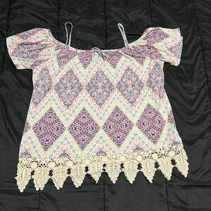 Maurice’s off the shoulder shirt. Size M